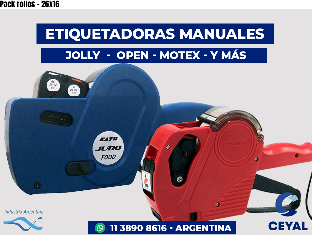 Pack rollos - 26x16