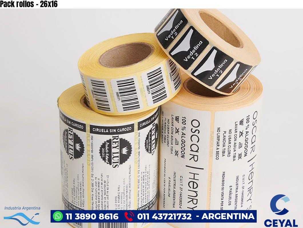 Pack rollos - 26x16