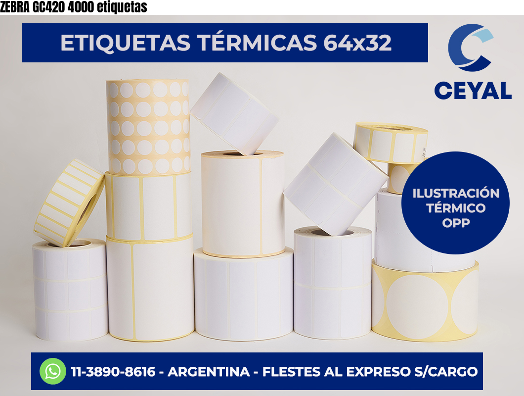 ZEBRA GC420 4000 etiquetas