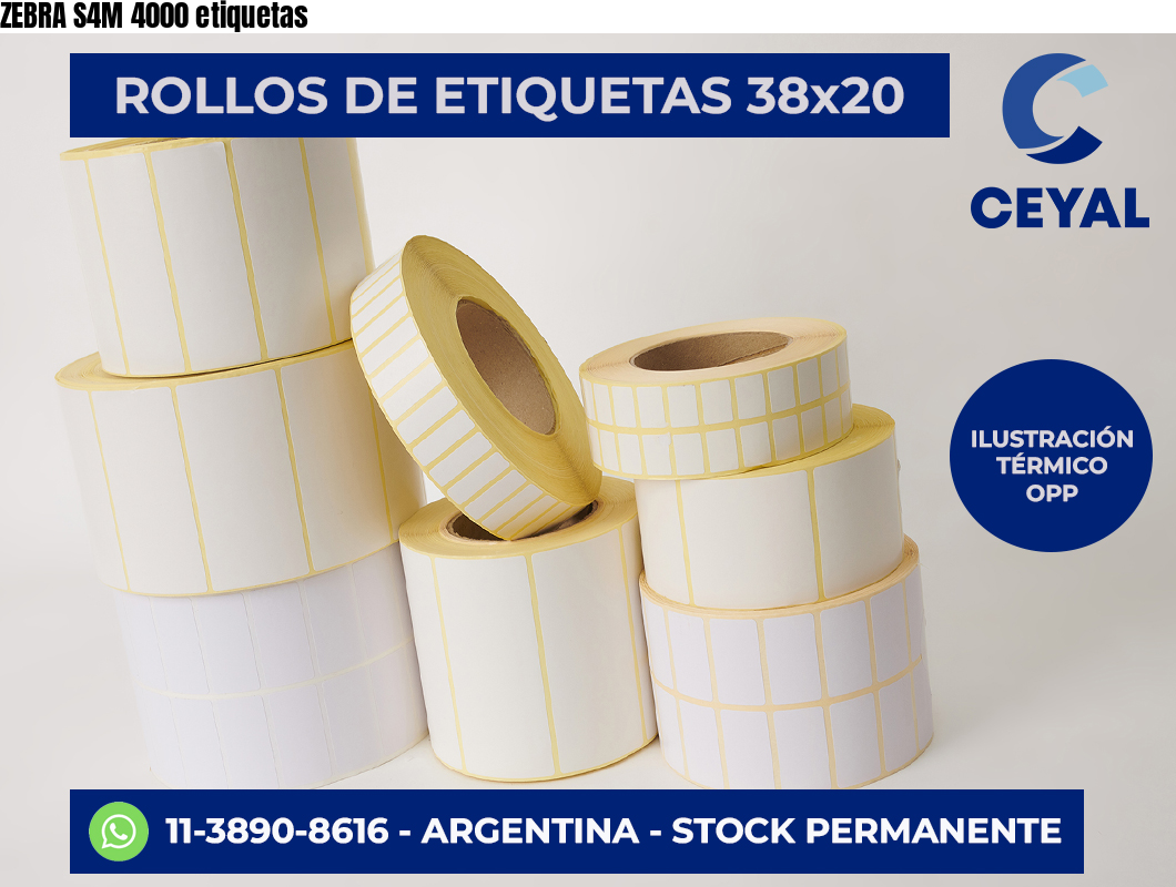 ZEBRA S4M 4000 etiquetas
