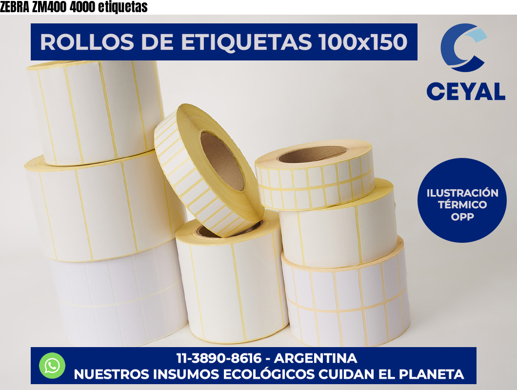 ZEBRA ZM400 4000 etiquetas