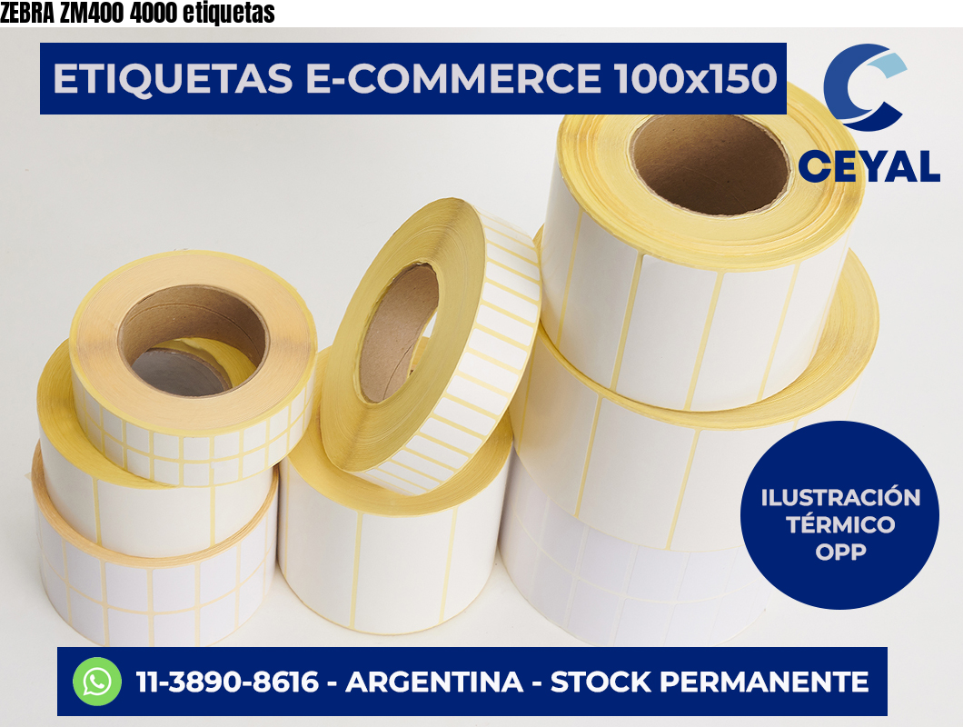 ZEBRA ZM400 4000 etiquetas