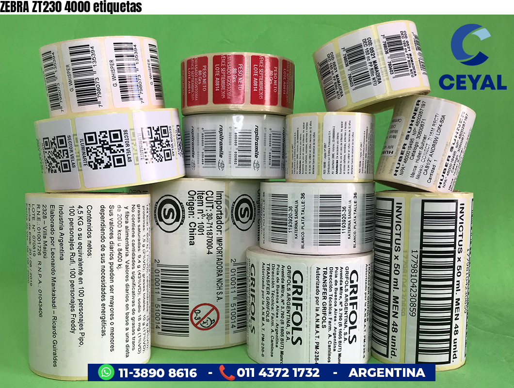 ZEBRA ZT230 4000 etiquetas