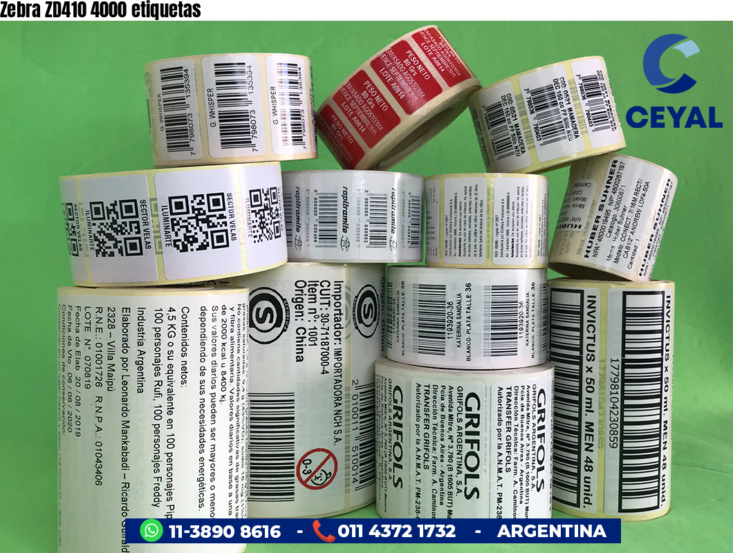 Zebra ZD410 4000 etiquetas
