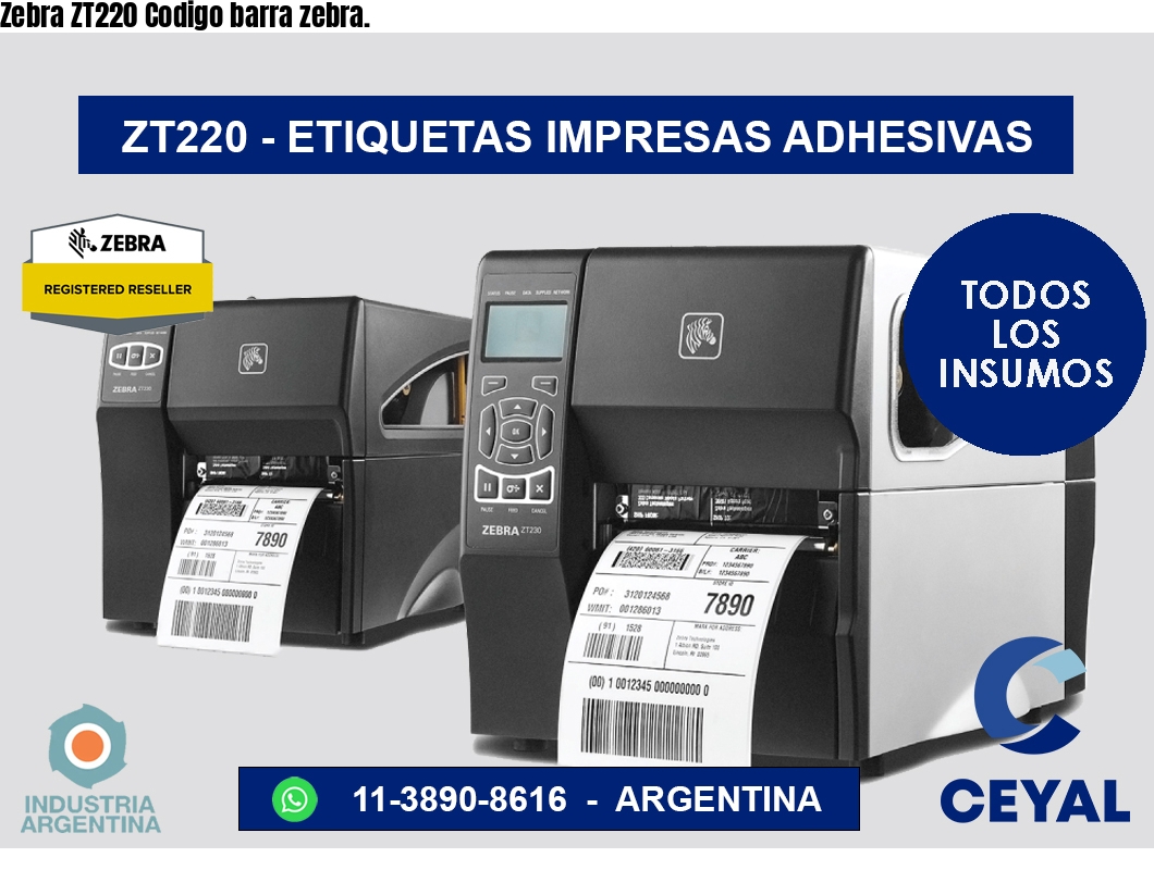 Zebra ZT220 Codigo barra zebra.