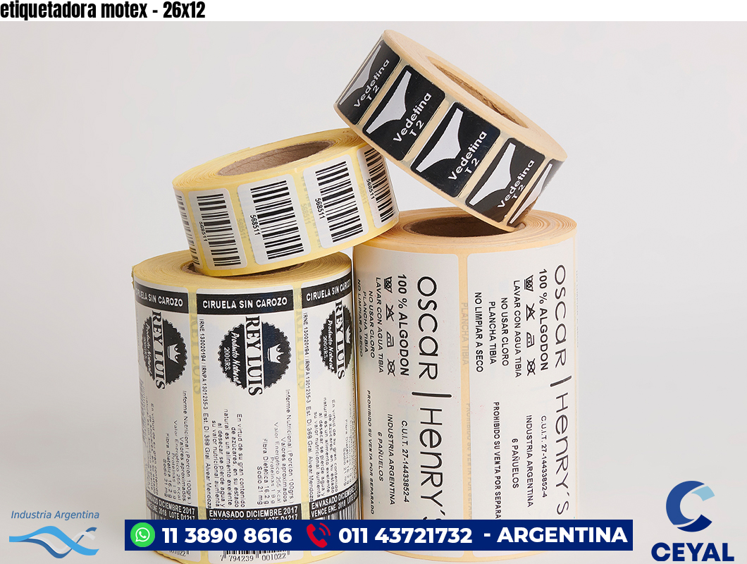 etiquetadora motex - 26x12