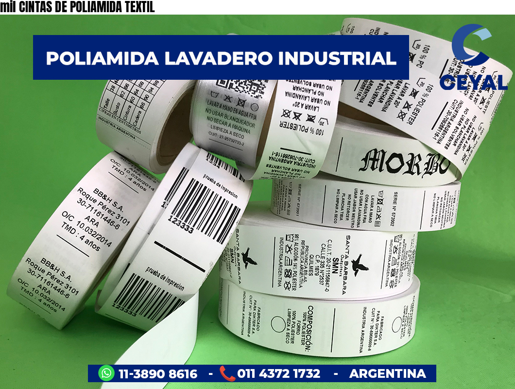mil CINTAS DE POLIAMIDA TEXTIL