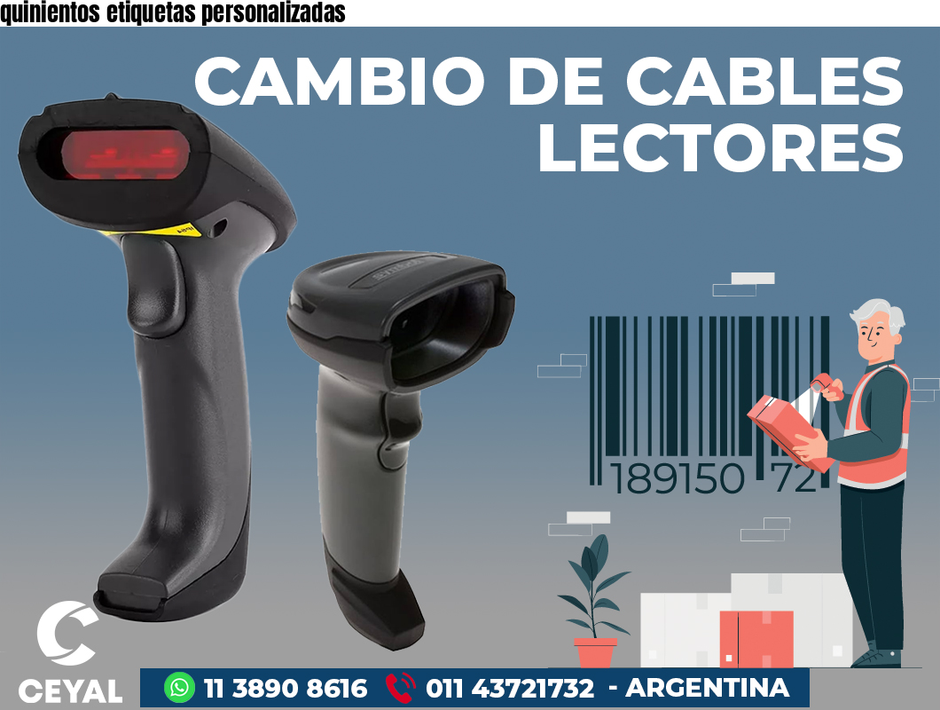 quinientos etiquetas personalizadas
