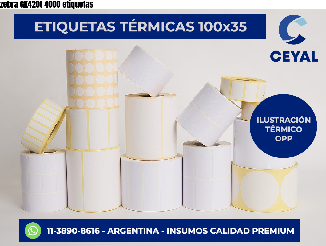 zebra GK420t 4000 etiquetas