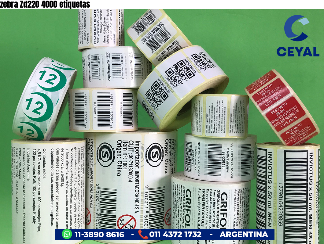 zebra Zd220 4000 etiquetas