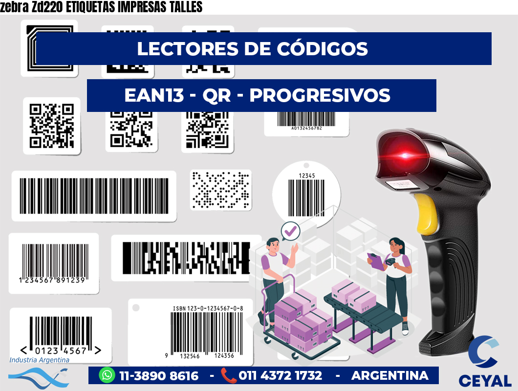 zebra Zd220 ETIQUETAS IMPRESAS TALLES
