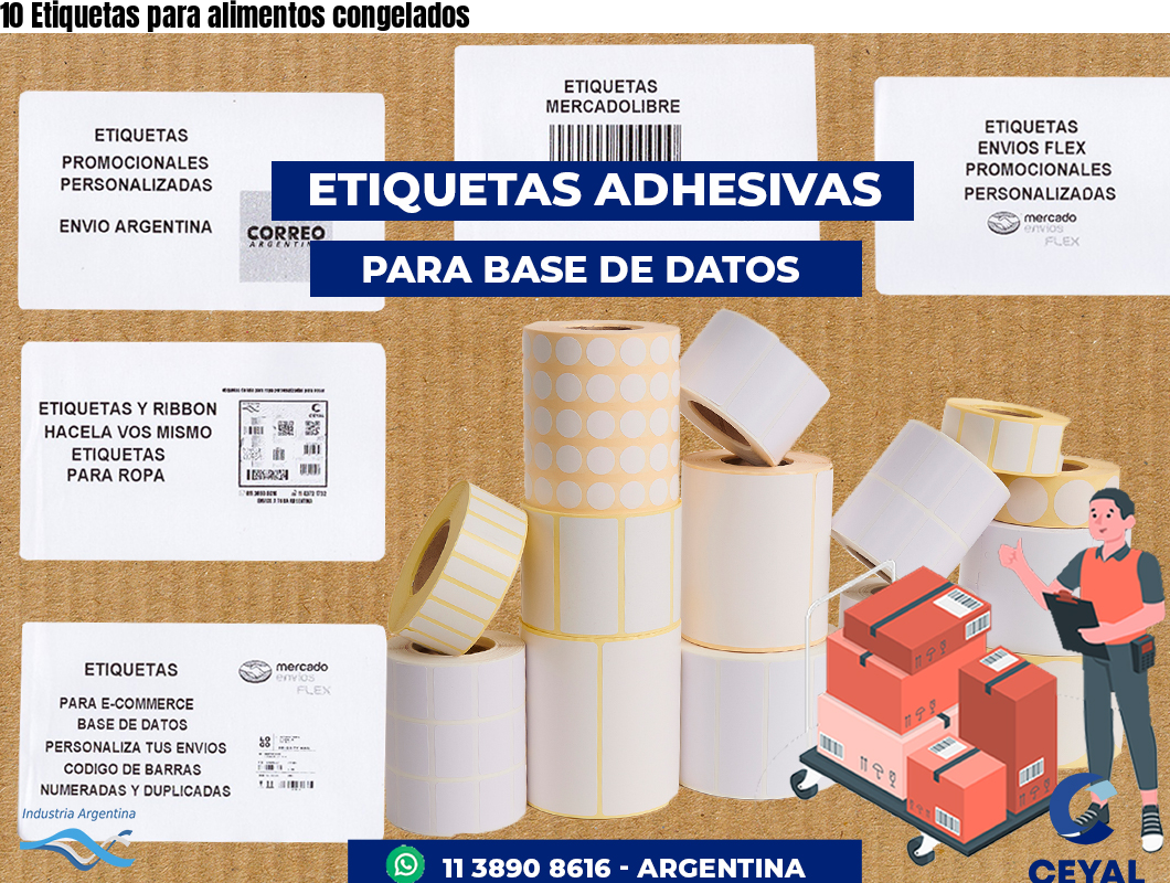 10 Etiquetas para alimentos congelados
