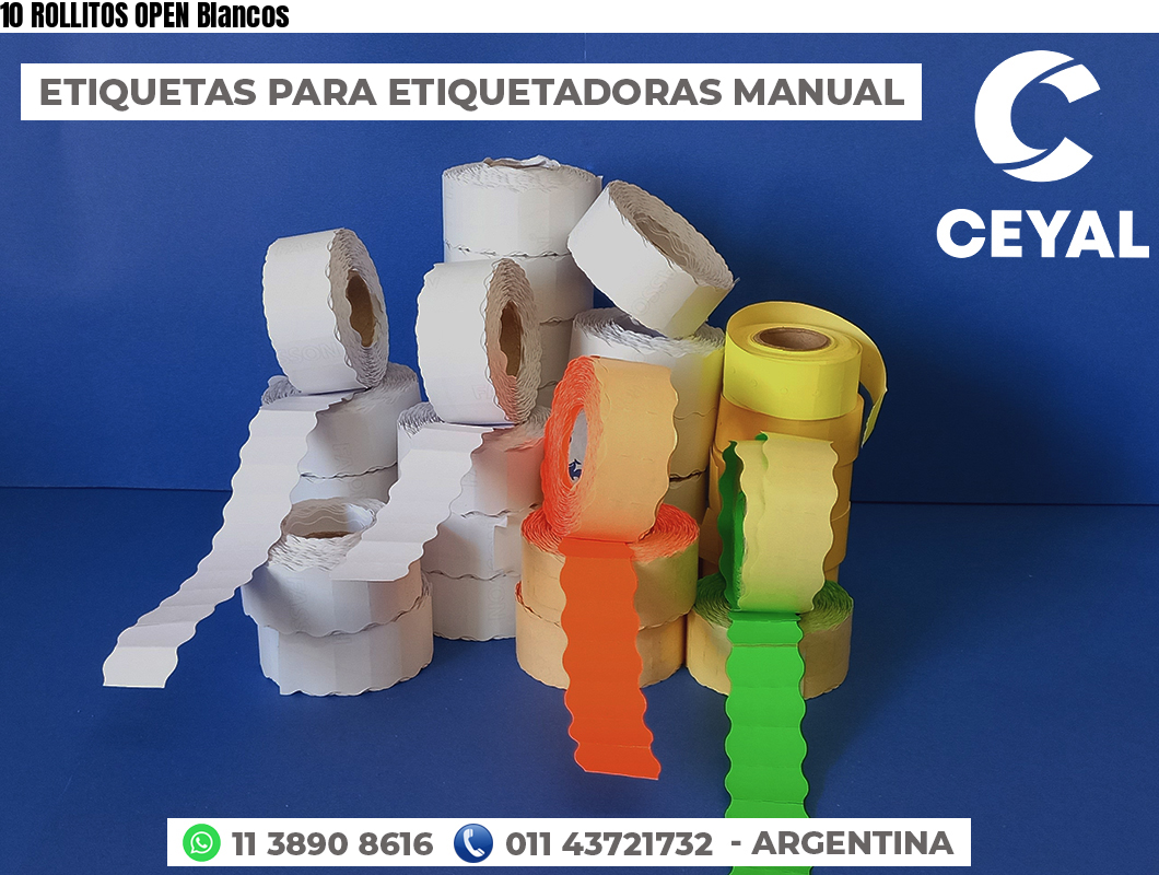 10 ROLLITOS OPEN Blancos