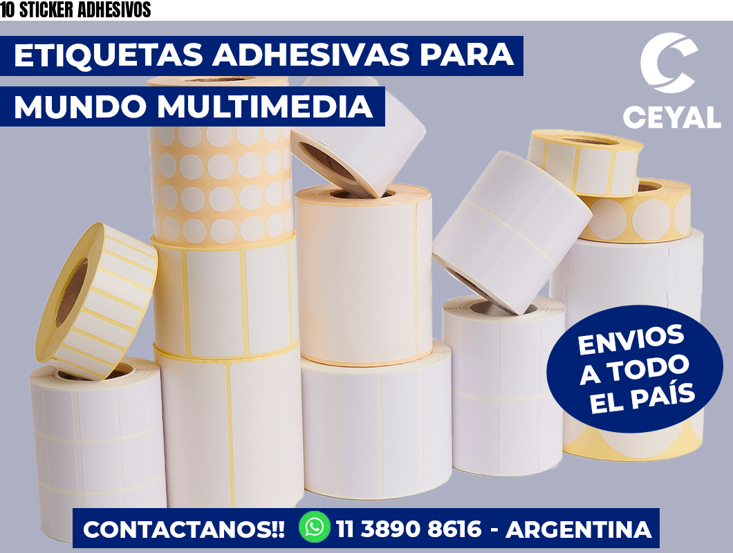 10 STICKER ADHESIVOS