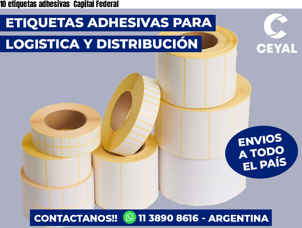 10 etiquetas adhesivas Capital Federal