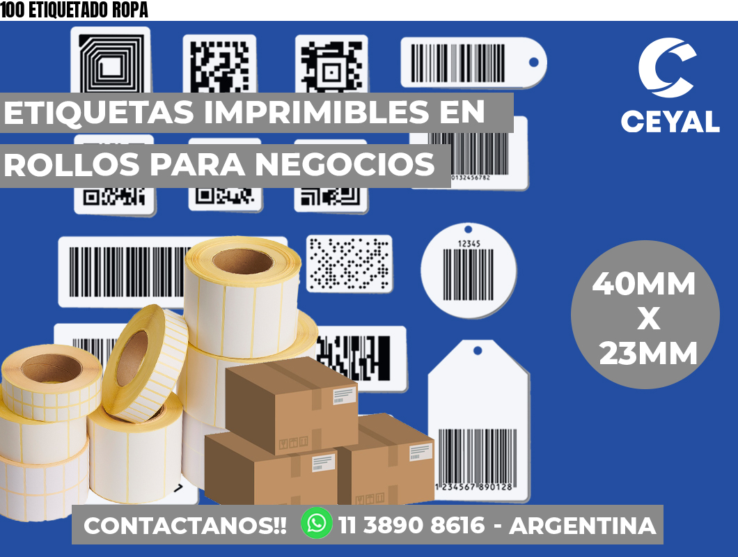100 ETIQUETADO ROPA