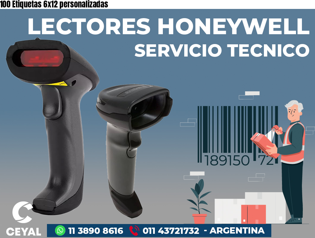 100 Etiquetas 6x12 personalizadas