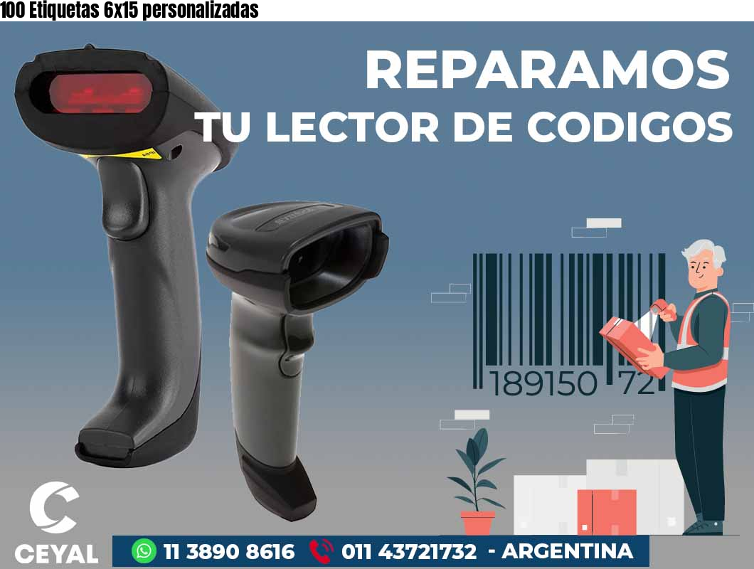 100 Etiquetas 6x15 personalizadas
