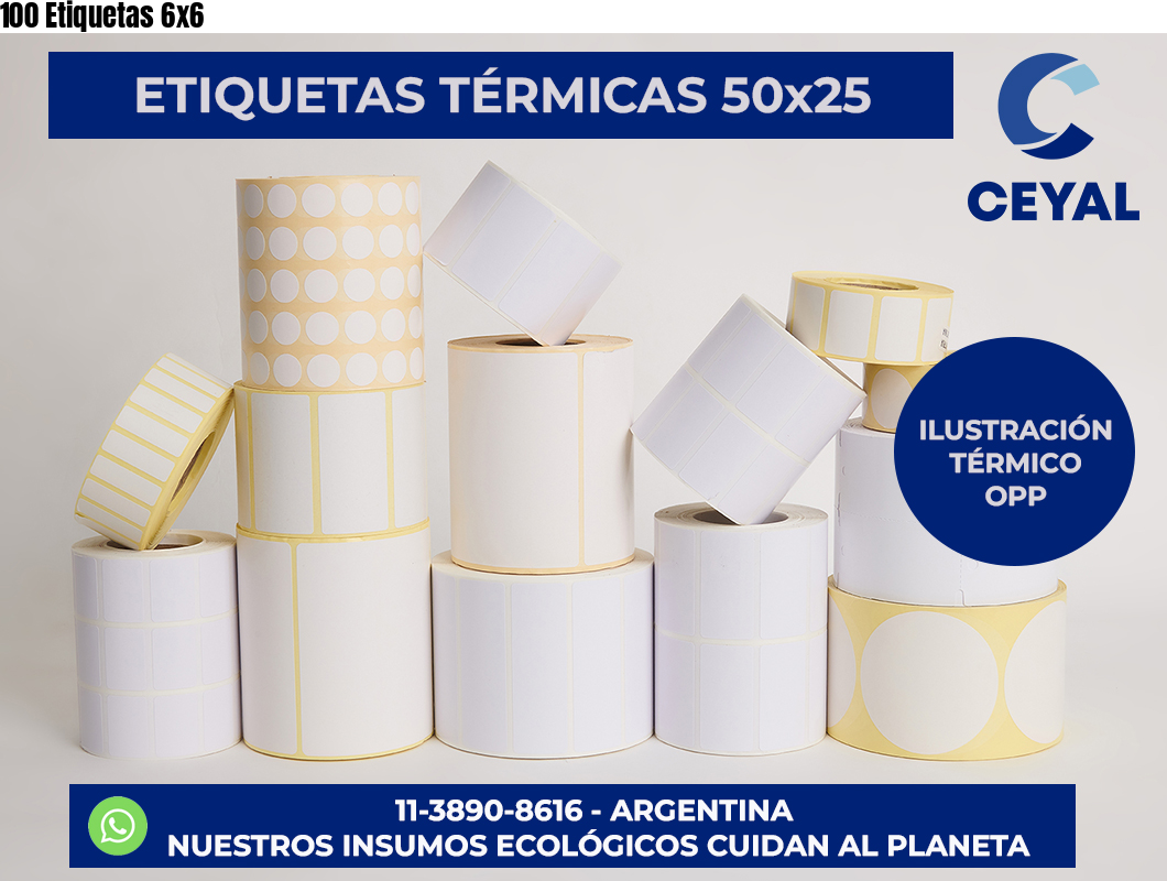 100 Etiquetas 6×6