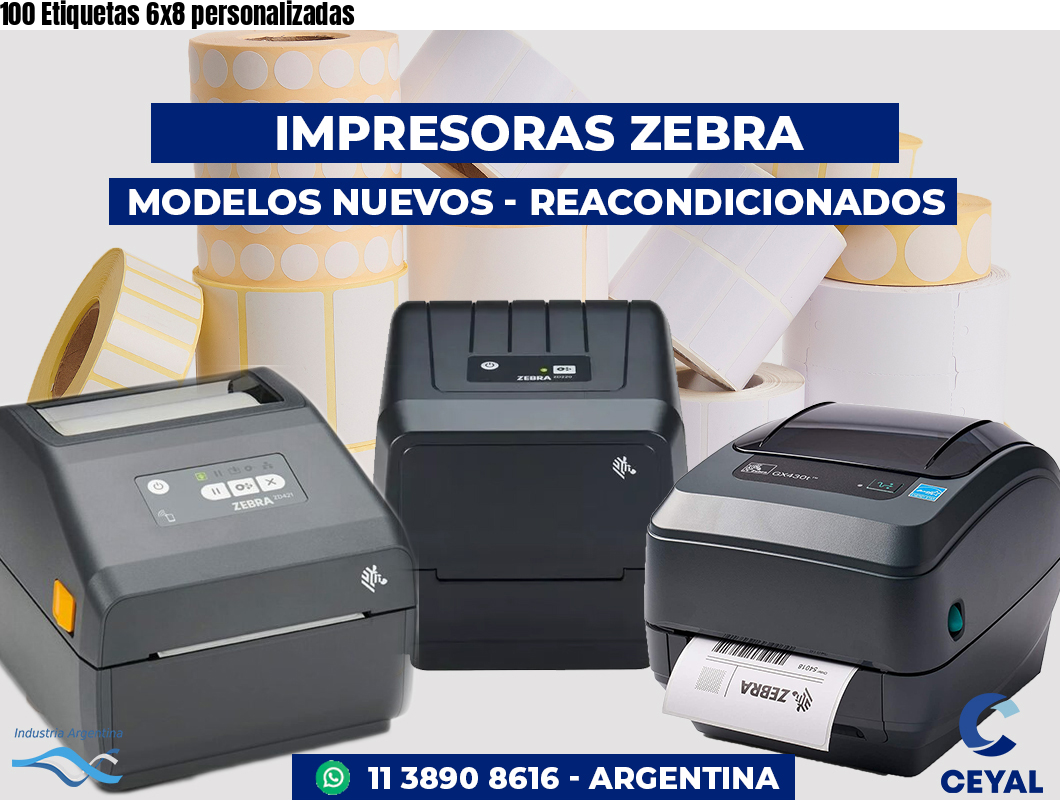 100 Etiquetas 6x8 personalizadas