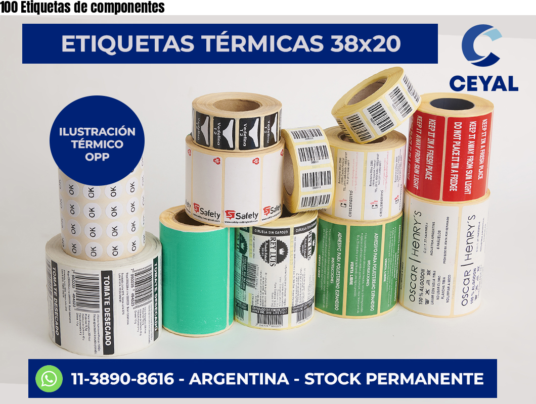 100 Etiquetas de componentes