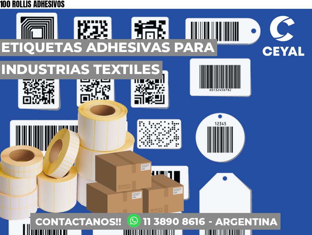 100 ROLLIS ADHESIVOS