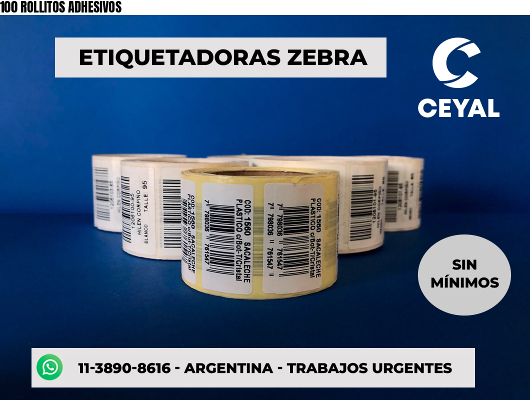 100 ROLLITOS ADHESIVOS