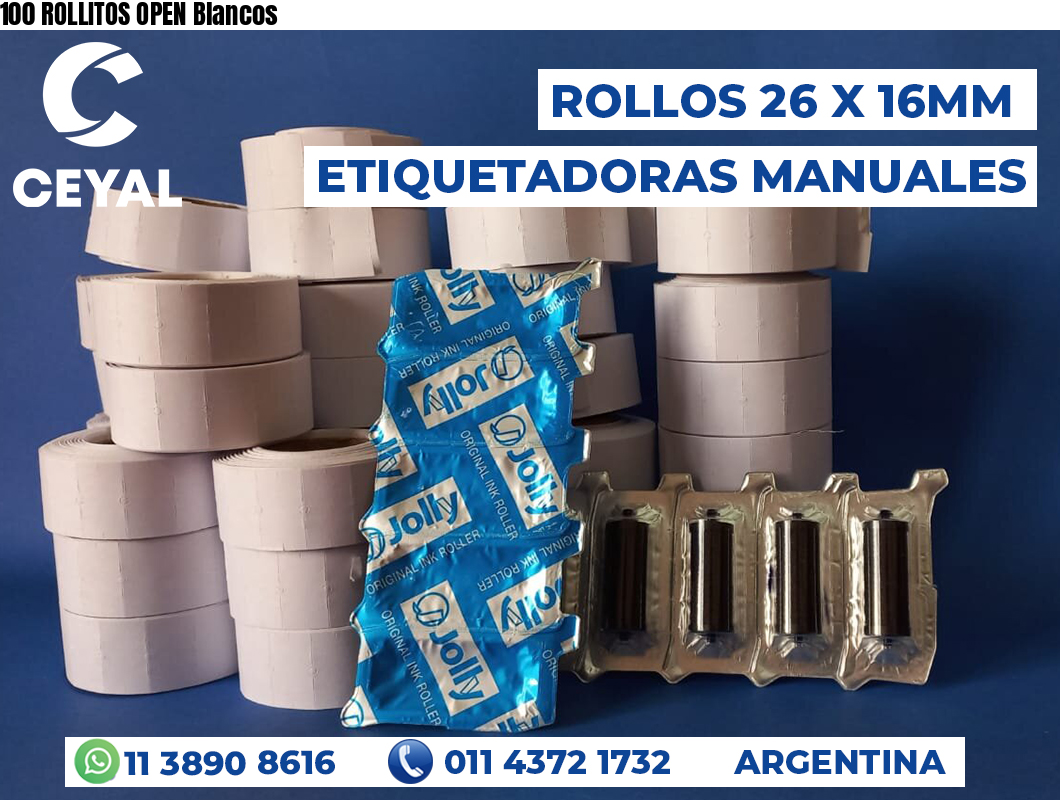 100 ROLLITOS OPEN Blancos