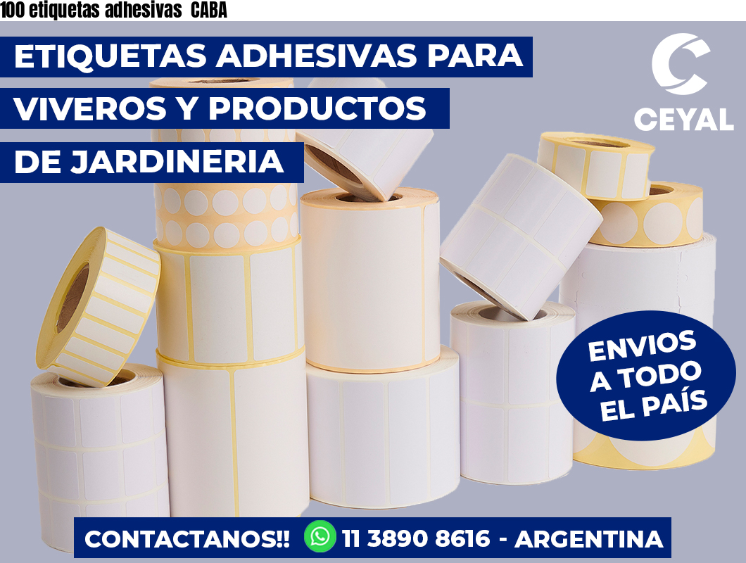 100 etiquetas adhesivas  CABA