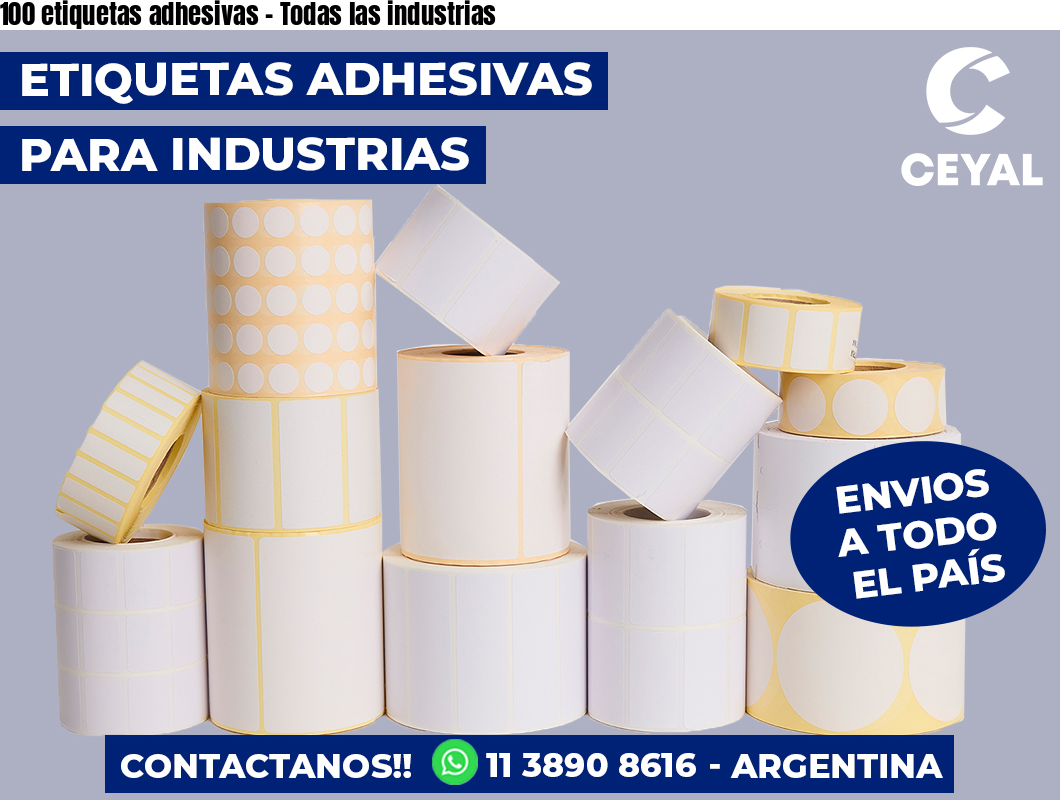 100 etiquetas adhesivas – Todas las industrias