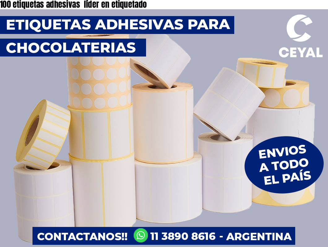 100 etiquetas adhesivas líder en etiquetado
