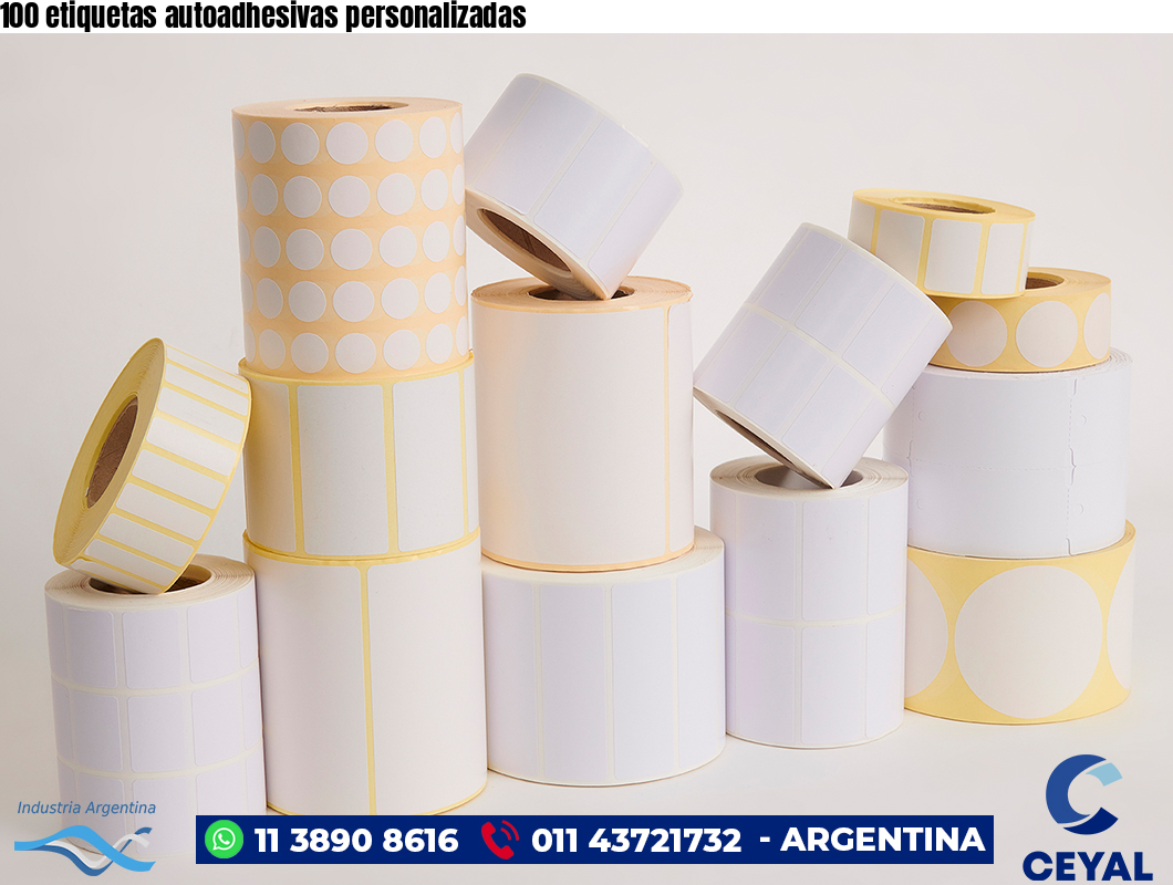 100 etiquetas autoadhesivas personalizadas