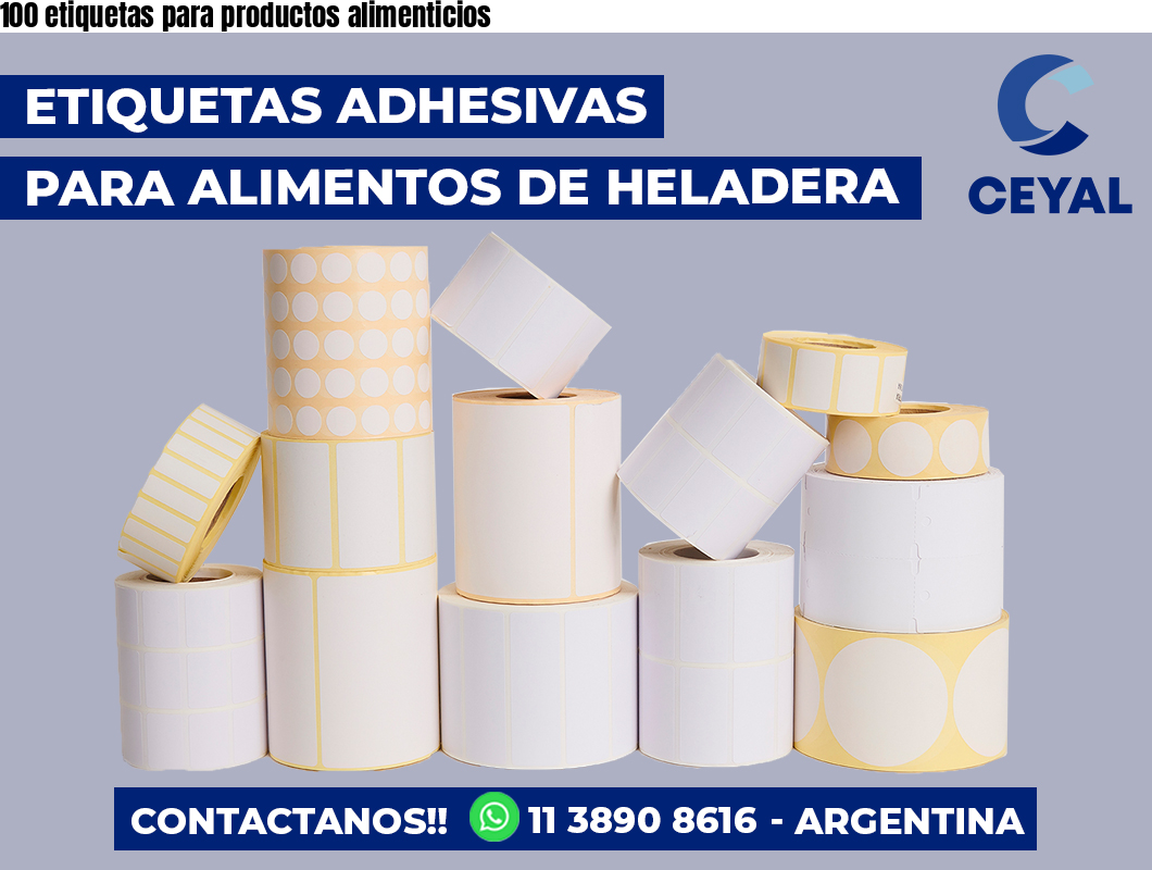 100 etiquetas para productos alimenticios