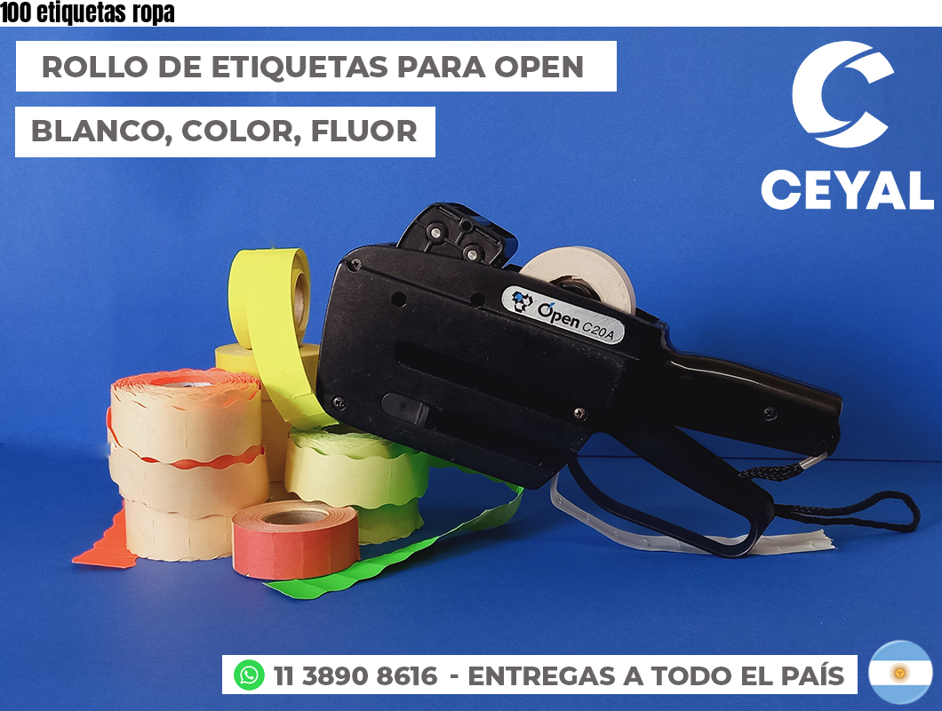 100 etiquetas ropa