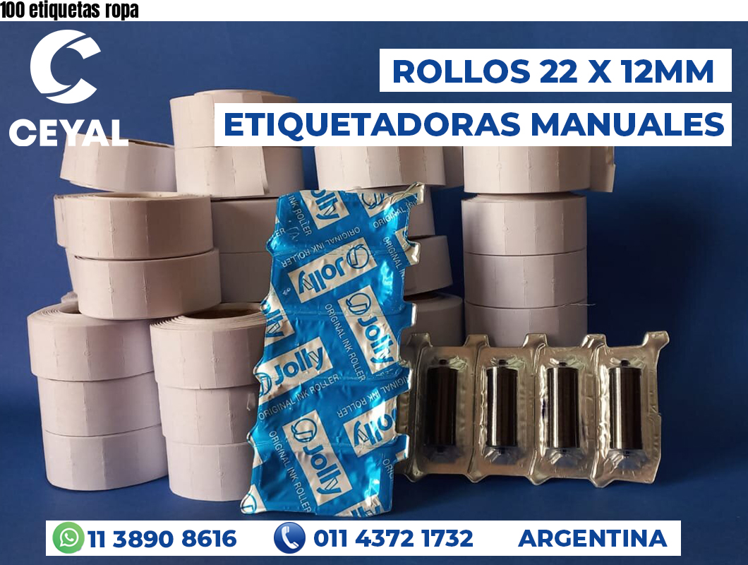 100 etiquetas ropa