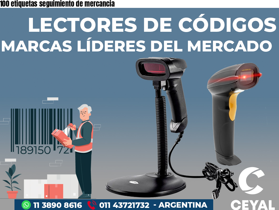 100 etiquetas seguimiento de mercancia