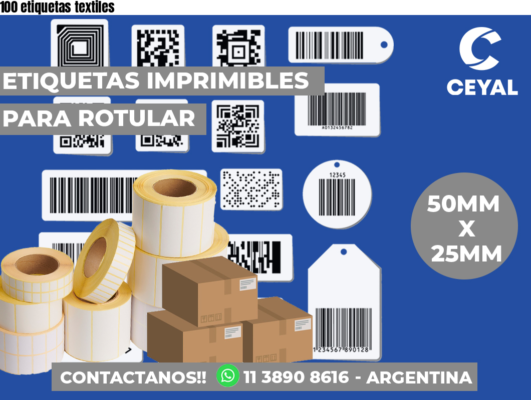 100 etiquetas textiles