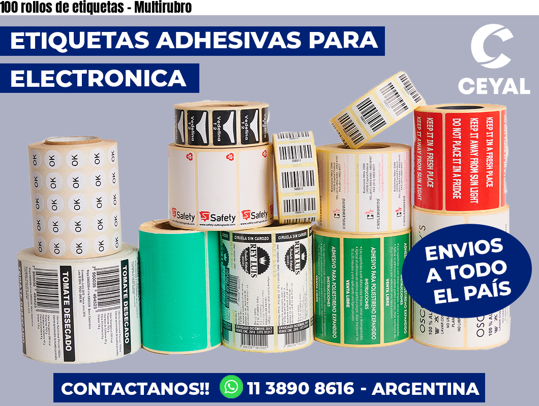 100 rollos de etiquetas - Multirubro