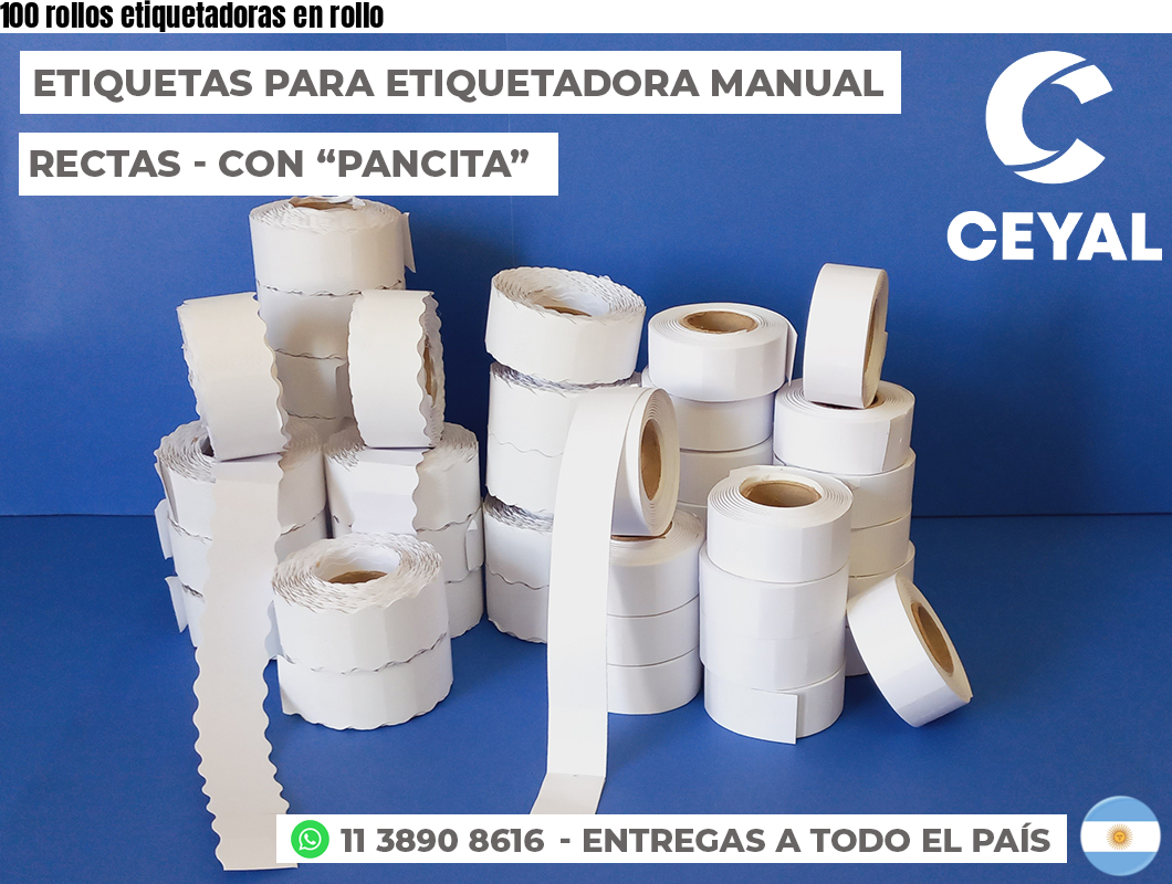 100 rollos etiquetadoras en rollo