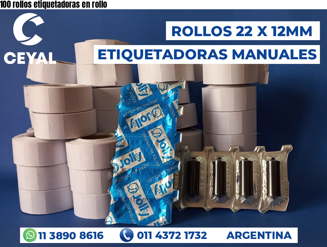 100 rollos etiquetadoras en rollo