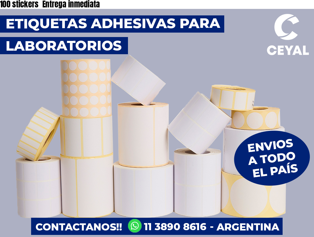 100 stickers  Entrega inmediata