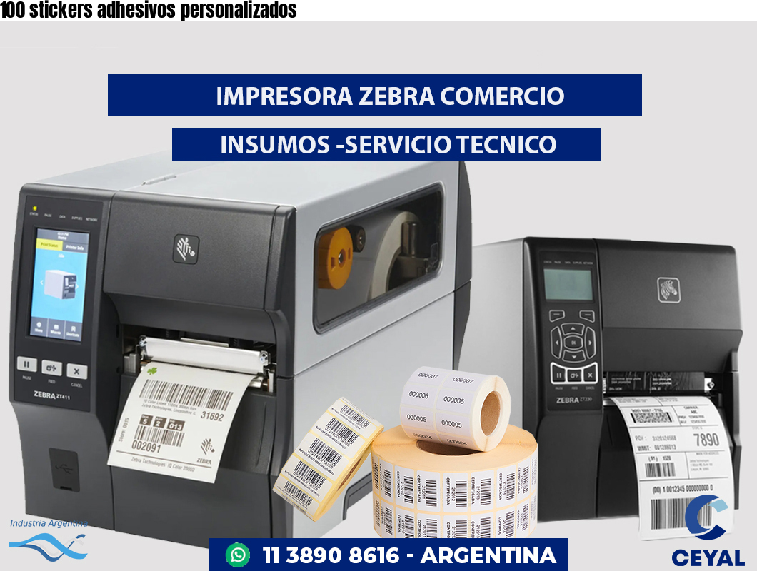 100 stickers adhesivos personalizados