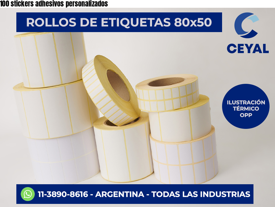 100 stickers adhesivos personalizados