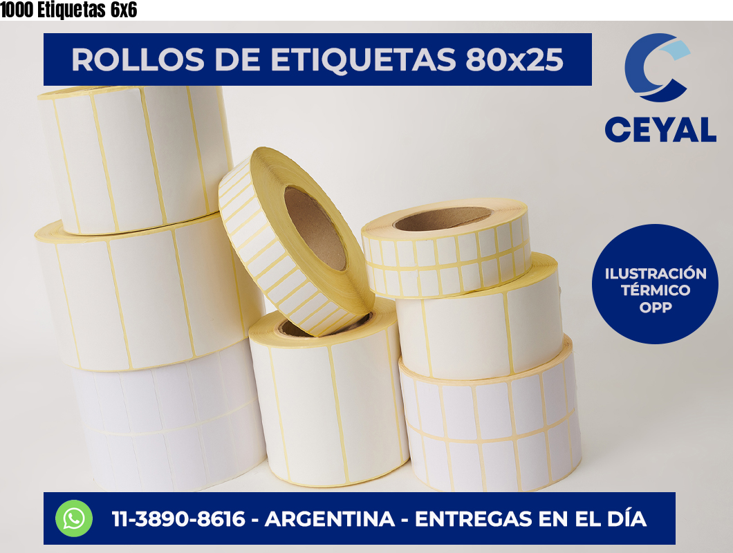 1000 Etiquetas 6×6