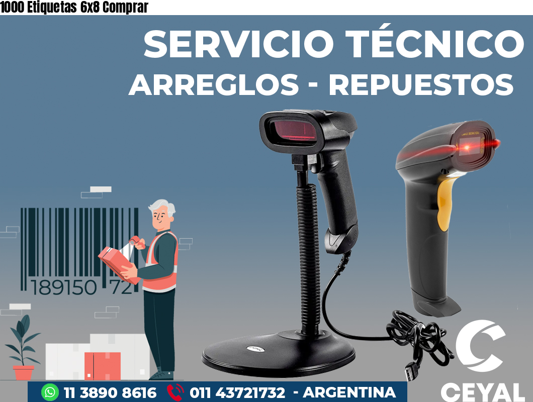 1000 Etiquetas 6x8 Comprar