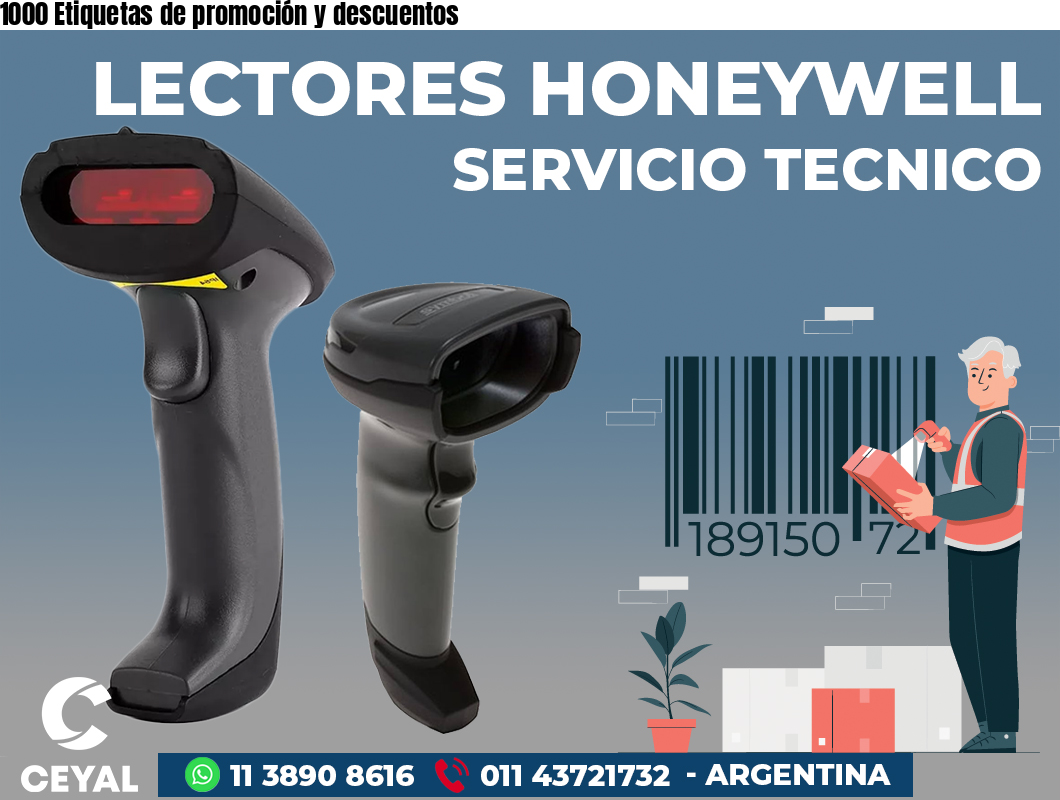 1000 Etiquetas de promoción y descuentos