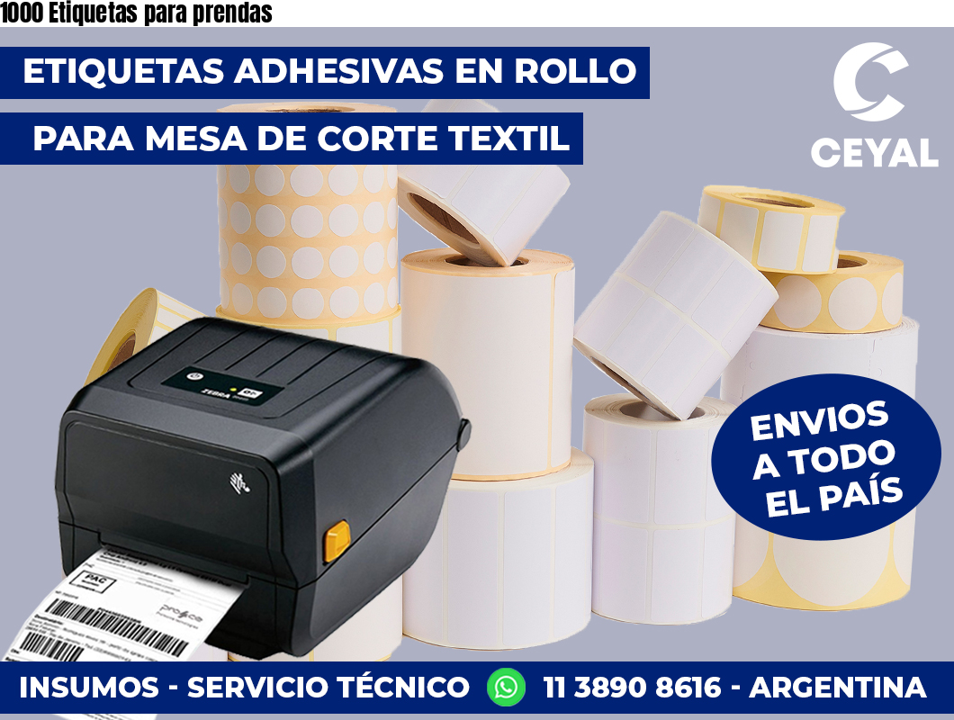 1000 Etiquetas para prendas