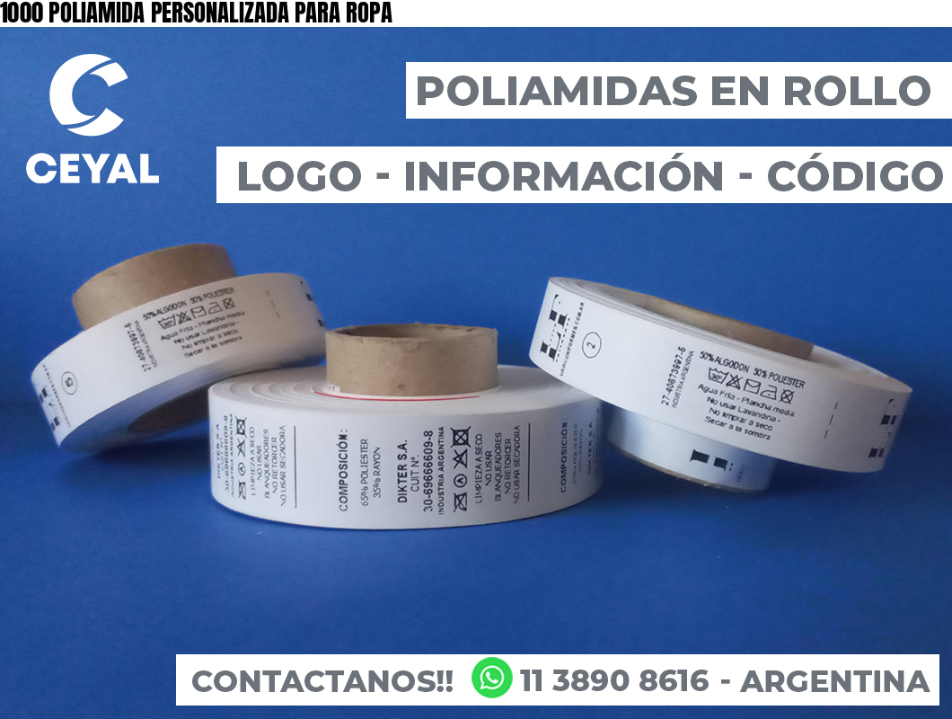 1000 POLIAMIDA PERSONALIZADA PARA ROPA