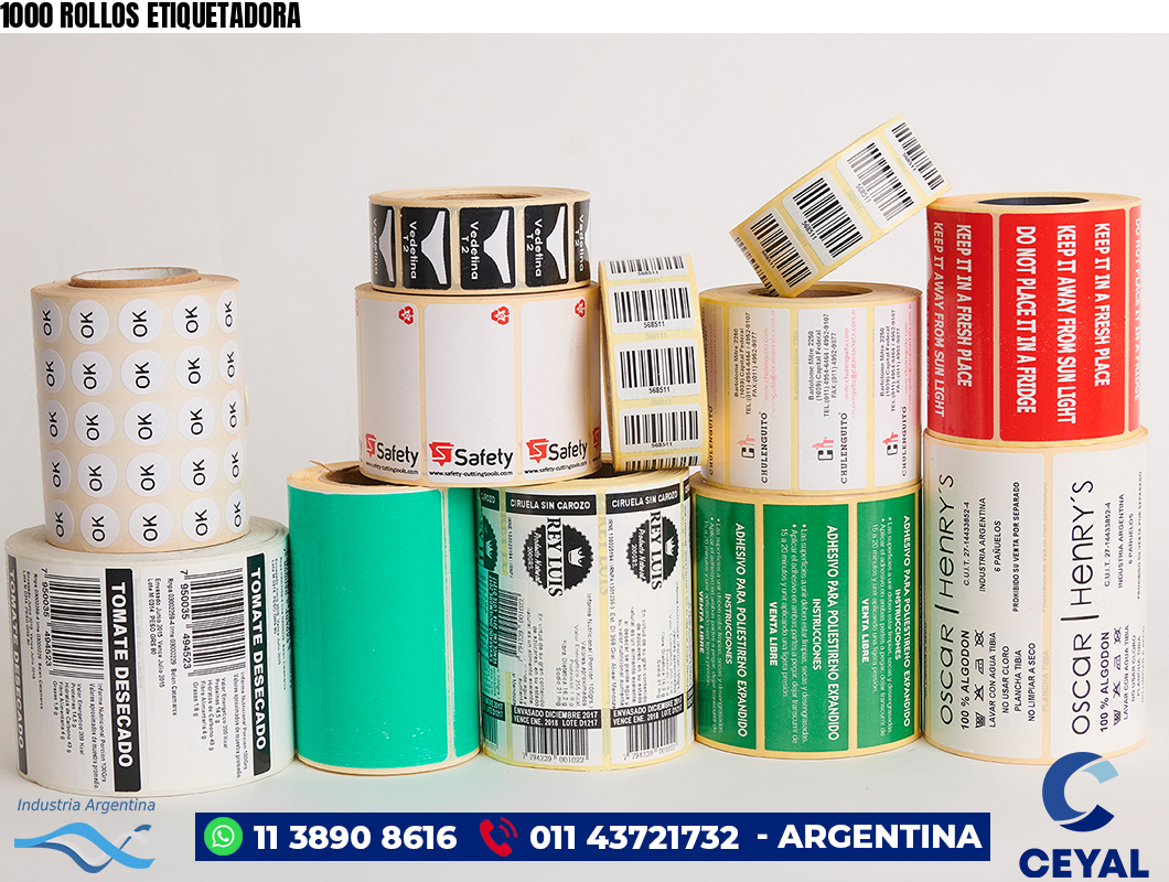 1000 ROLLOS ETIQUETADORA