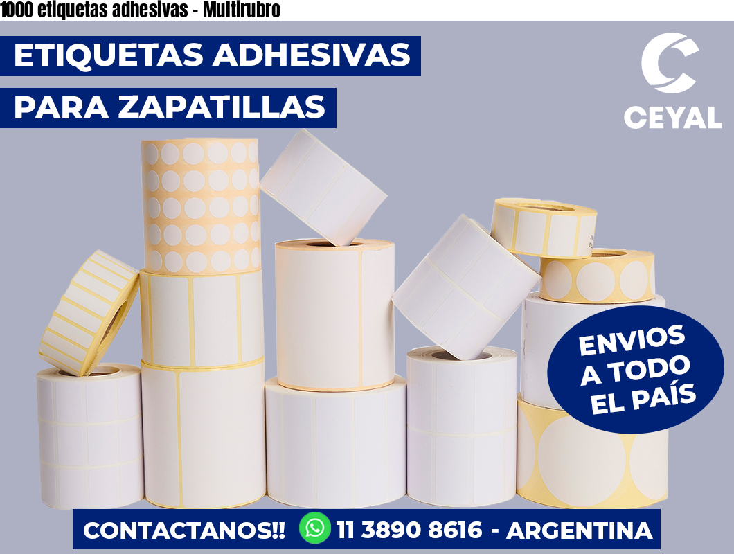 1000 etiquetas adhesivas – Multirubro
